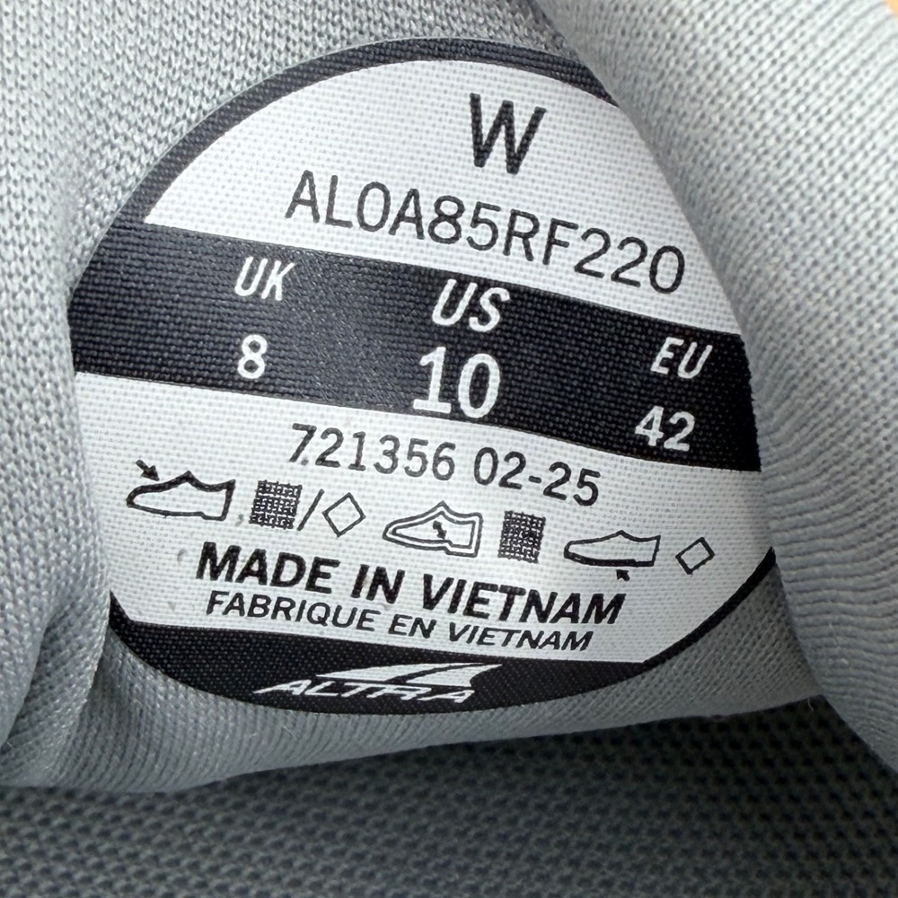 Altra FWD Experience Womens 10 Gray Peach Running Shoes AL0A85RF220 Low Drop - Picture 13 of 13